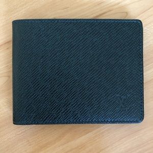 Louis Vuitton Dark Green Leather Mens Wallet, NWOT